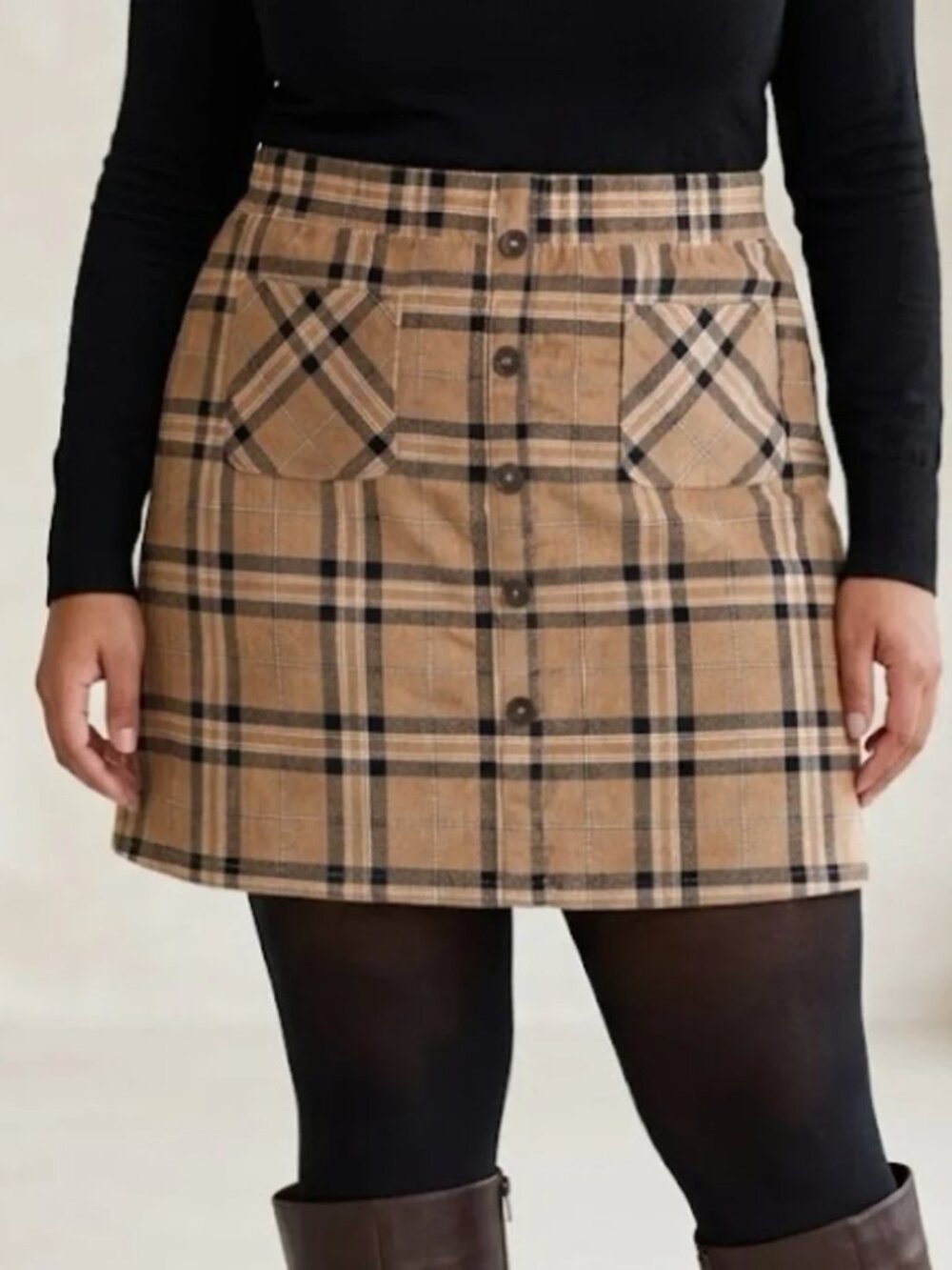 Torrid Mini Corduroy Button-Front Skirt